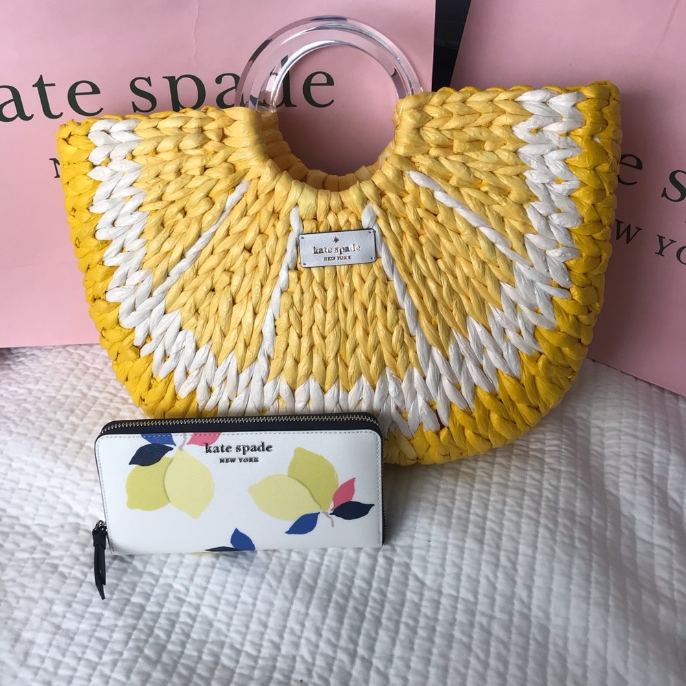 Kate Spade Lemon 🍋 Tote and Wallet Set